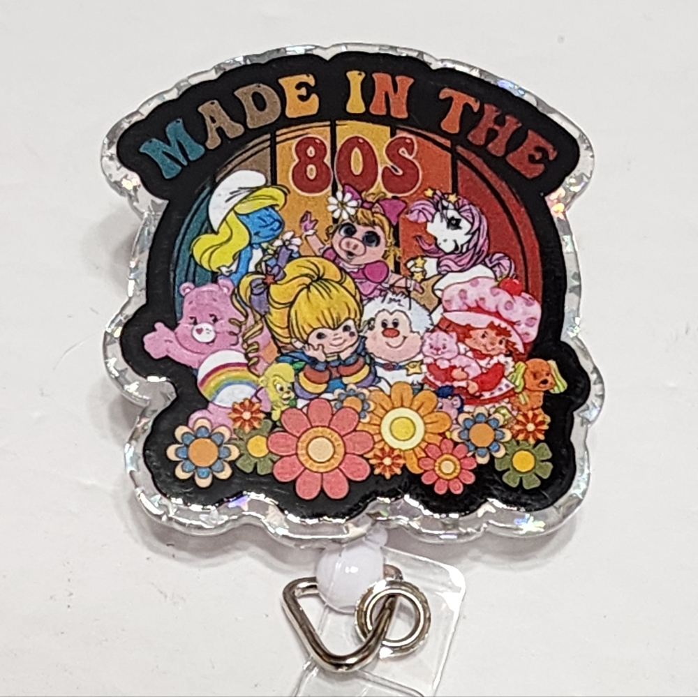 Made in the 80s Badge Reel Retro Clip Gift ID Holder